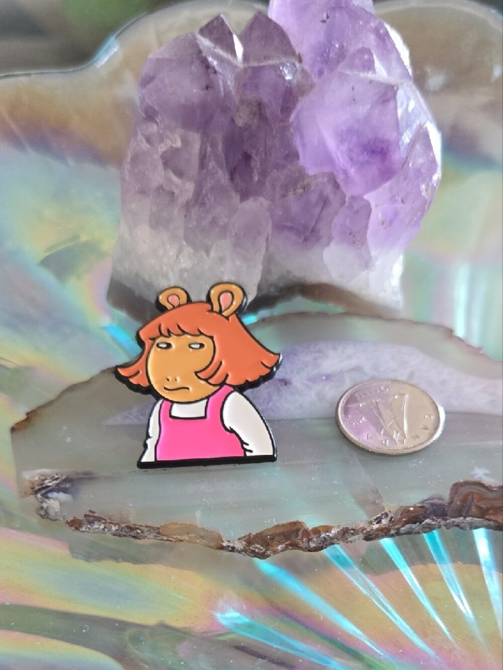 💅Brand NEW Relatable D.W. Read Enamel Pin! ✨🎀 ARTHUR Y2K Vibes​ VTG Inspired
